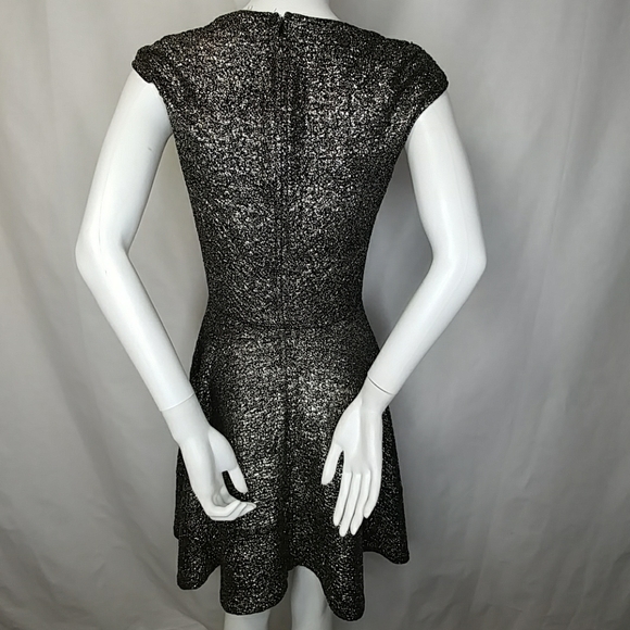 Bar III Stretch Sparkly Metallic Party Dress Sz M - Picture 4 of 6